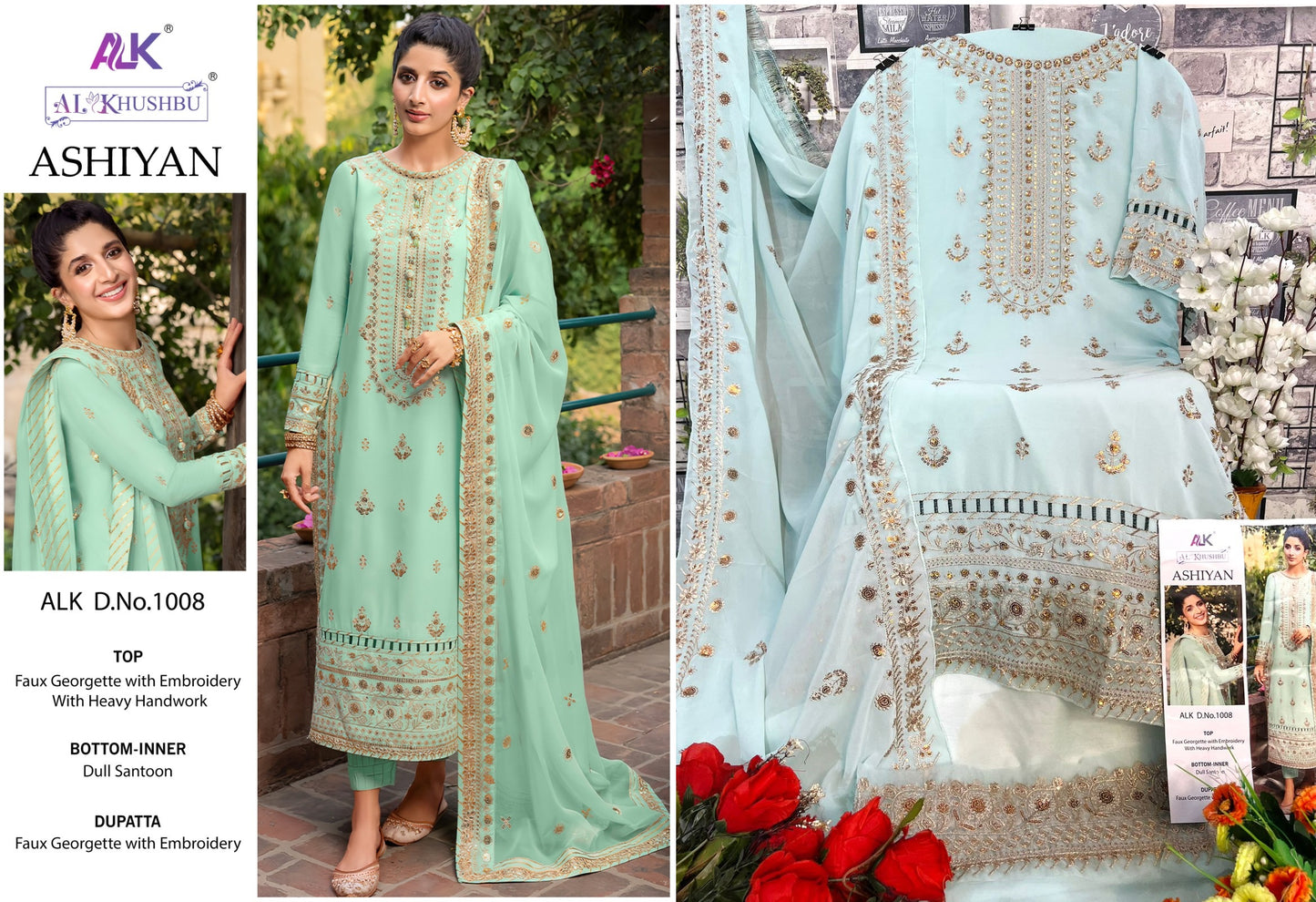 1008 Alk Pakistani Salwar Suits