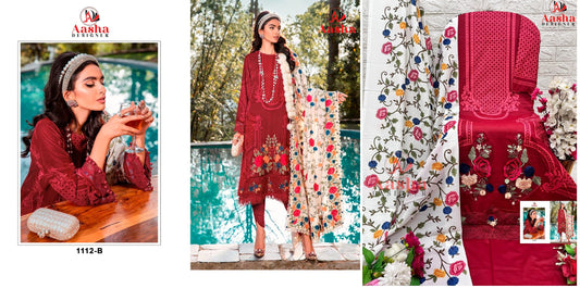 1112B Aasha Designer Pakistani Salwar Suits