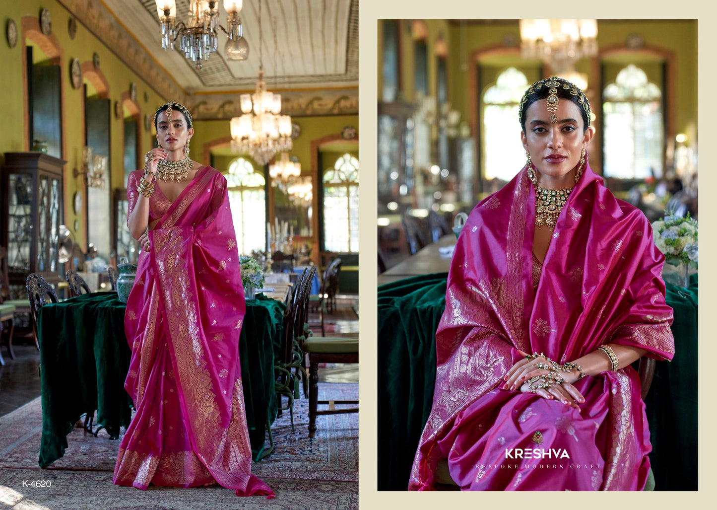 4620 Viraangana Kreshva Soft Silk Sarees