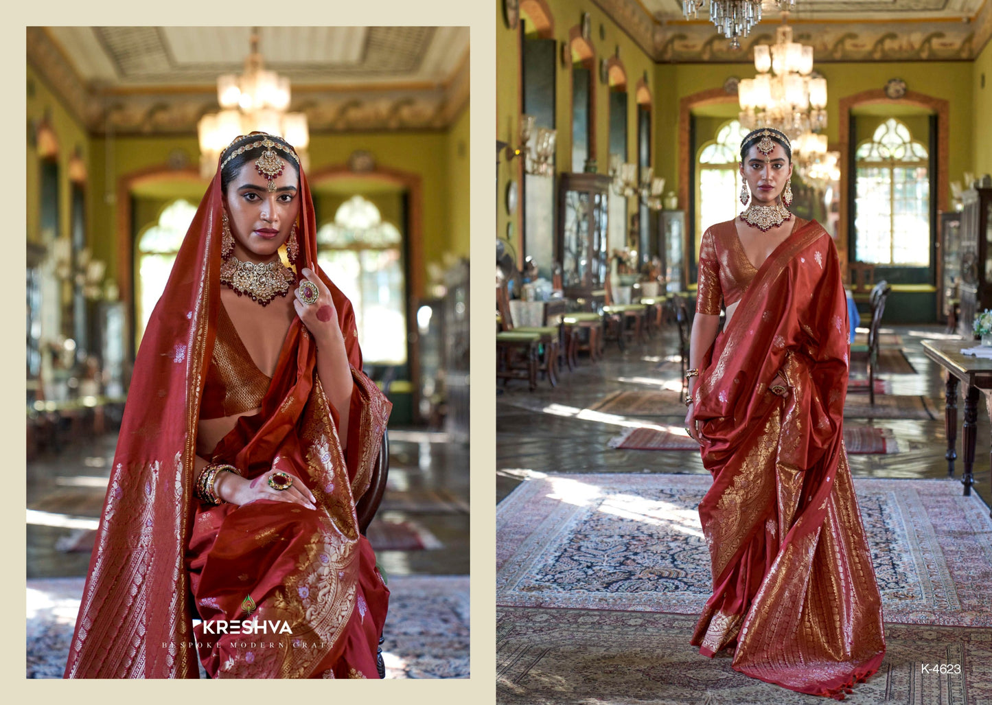 4623 Viraangana Kreshva Soft Silk Sarees