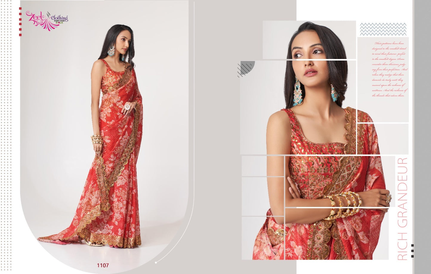 1107 Floral Vol 1 Zeel Sarees