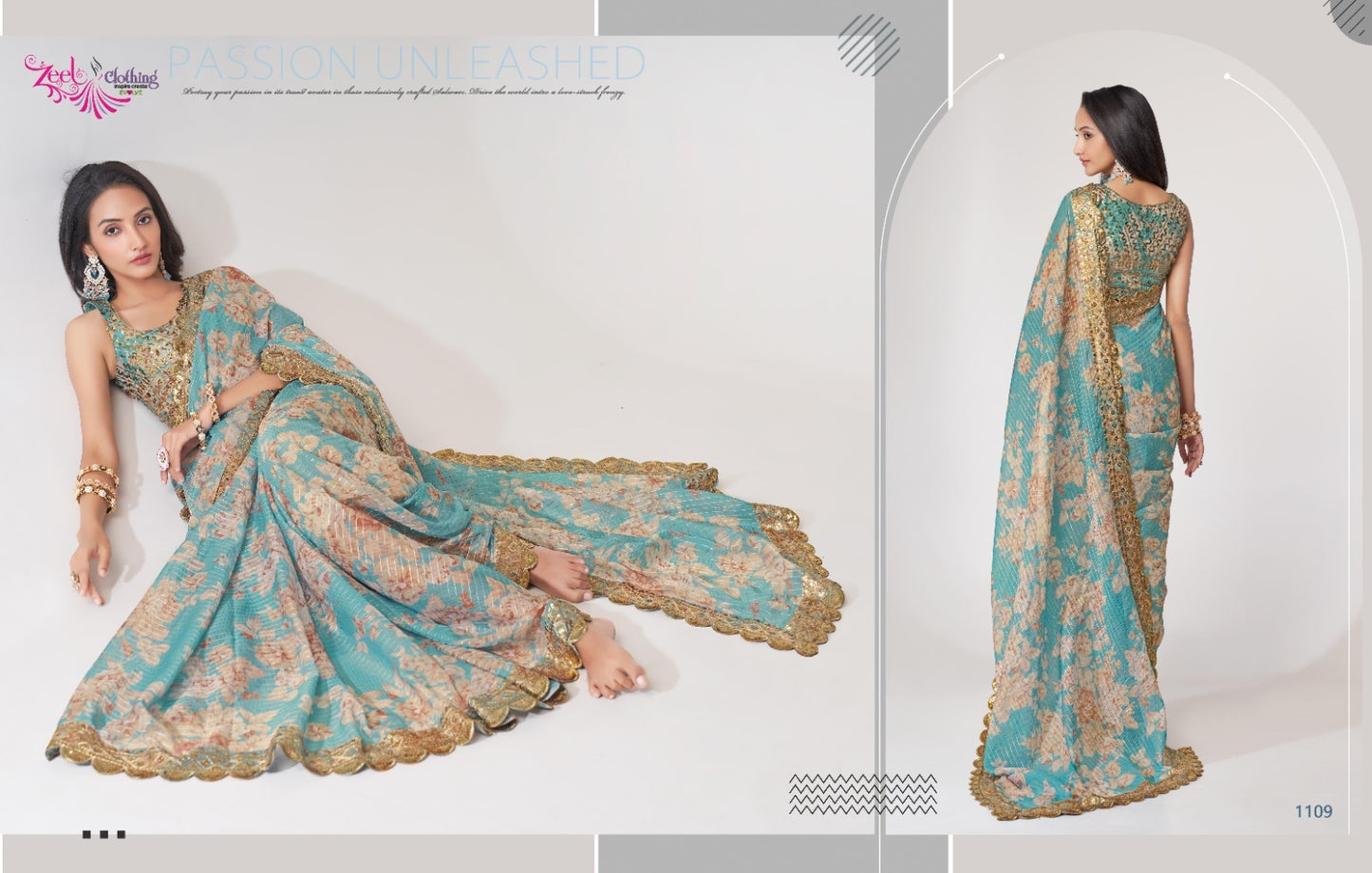 1109 Floral Vol 1 Zeel Sarees