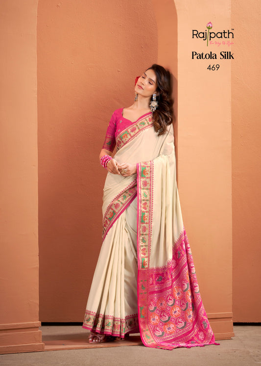 469 Vrundavn Rajpath Patola Silk Sarees