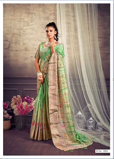 1004 Maheshwari Mahamani Creation Sarees