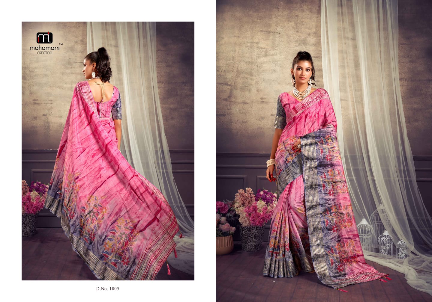 1005 Maheshwari Mahamani Creation Sarees