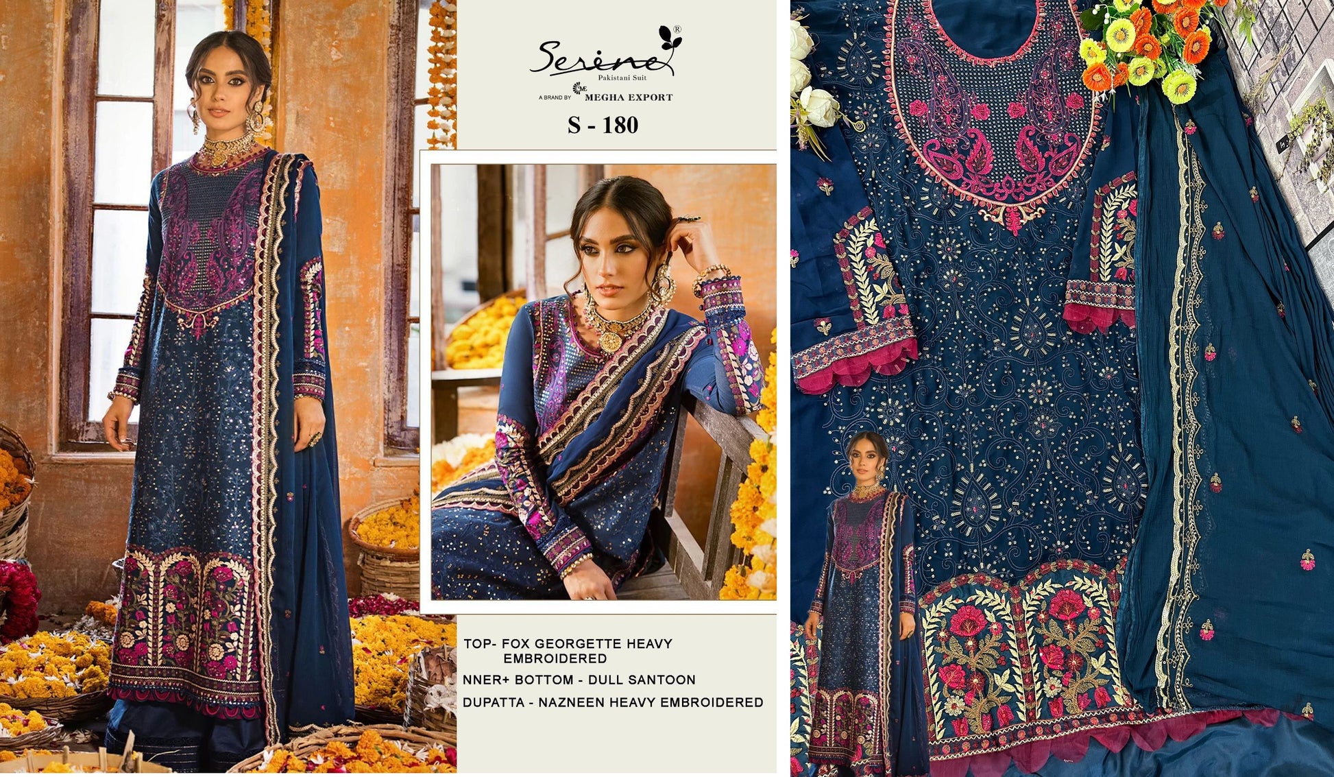 S-180 Serine Pakistani Salwar Suits
