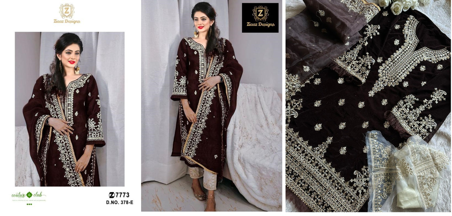 378E Ziaaz Designs Pakistani Salwar Suits