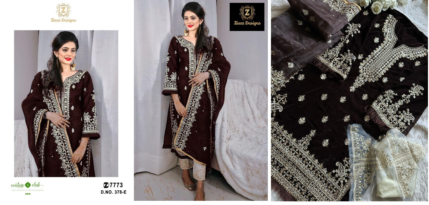 378E Ziaaz Designs Pakistani Salwar Suits