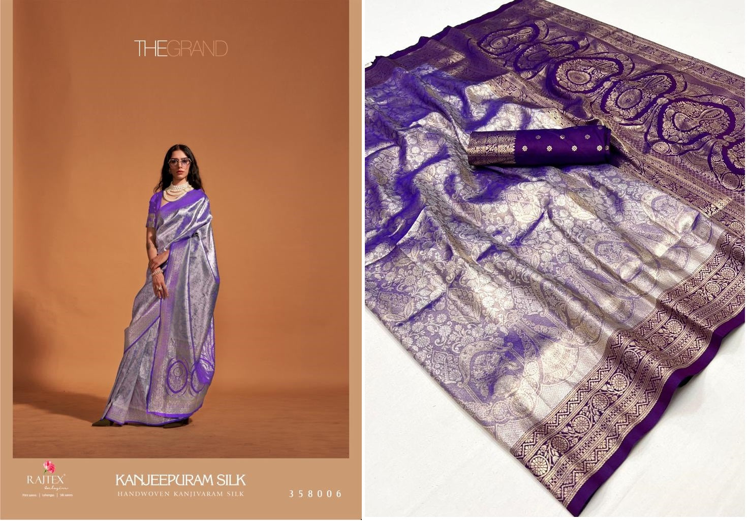 358006 Kanjeepuram Rajtex Sarees
