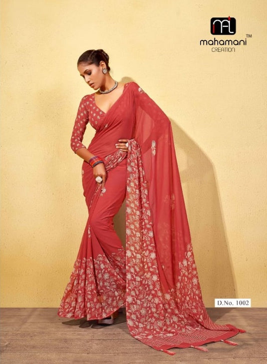 1002 Ankita Mahamani Creation Sarees