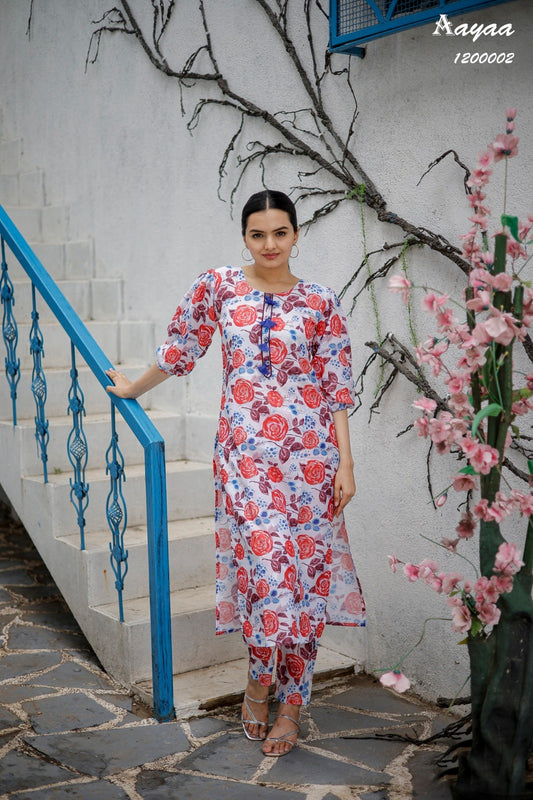 1200002 Vol 12 Aayaa Kurti Pant Set