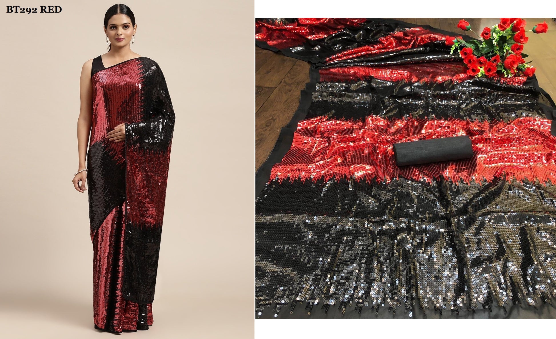 292 Red Bt Sarees