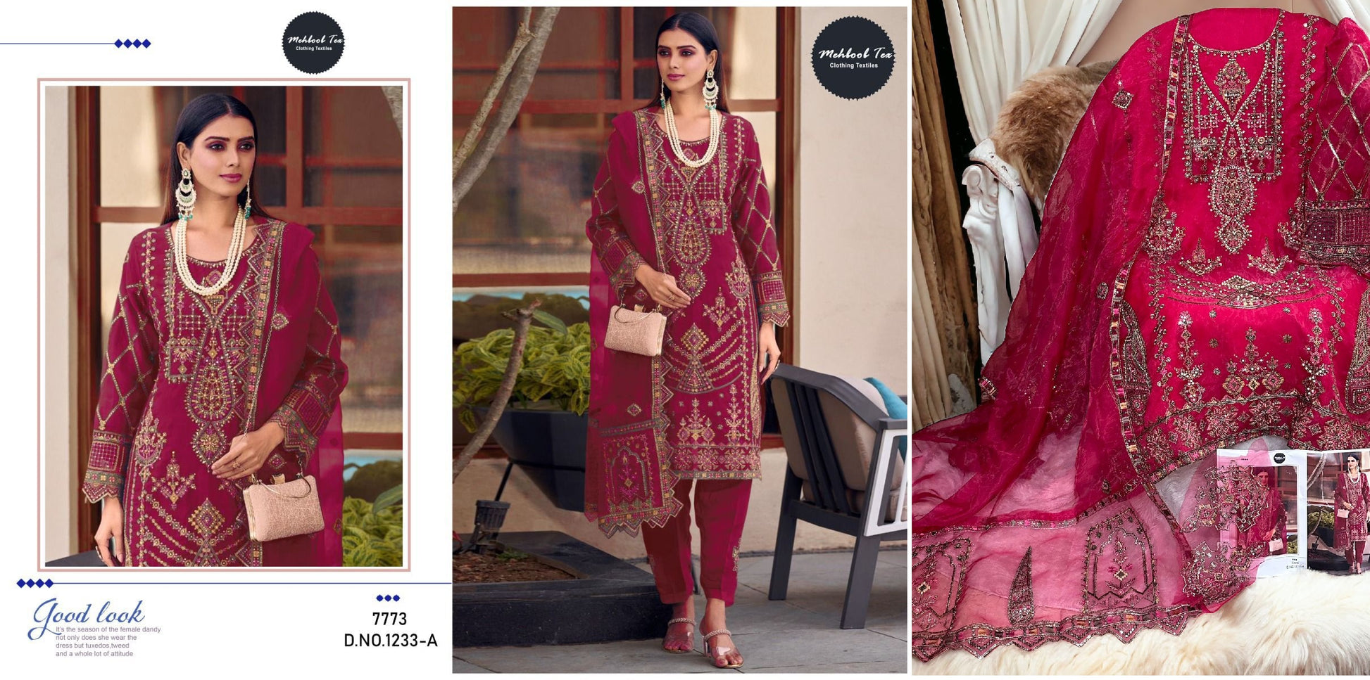 1233A Mehboob Tex Pakistani Salwar Suits