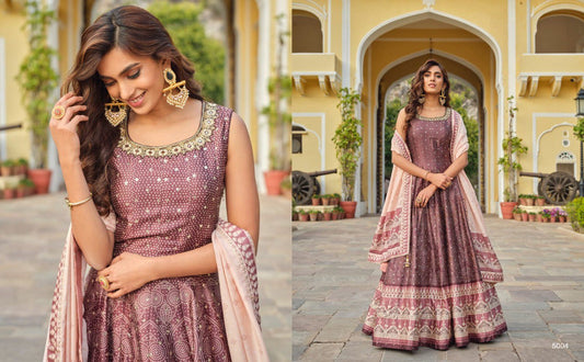 5004 Ratrani Virasat Gown Dupatta Set