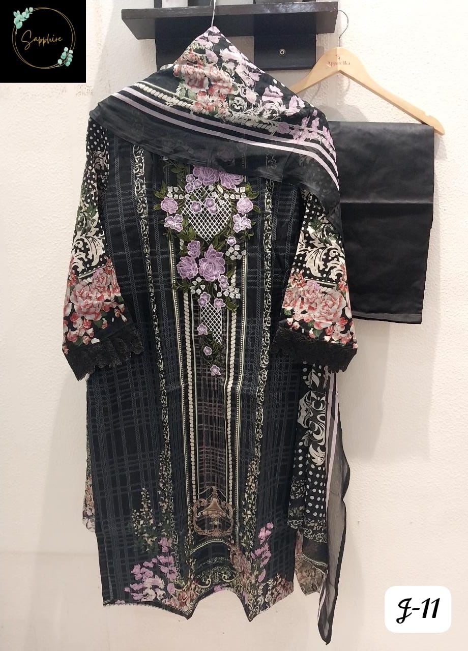 11Black Sapphire Pakistani Readymade Suits