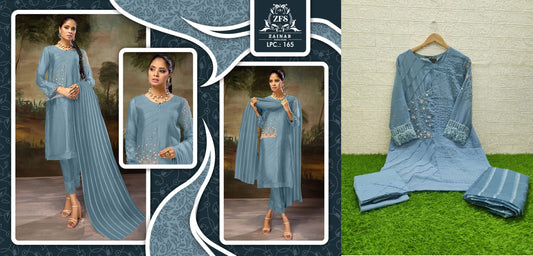 165Plae Blue Zainab Fashion Studio Pakistani Readymade Suits