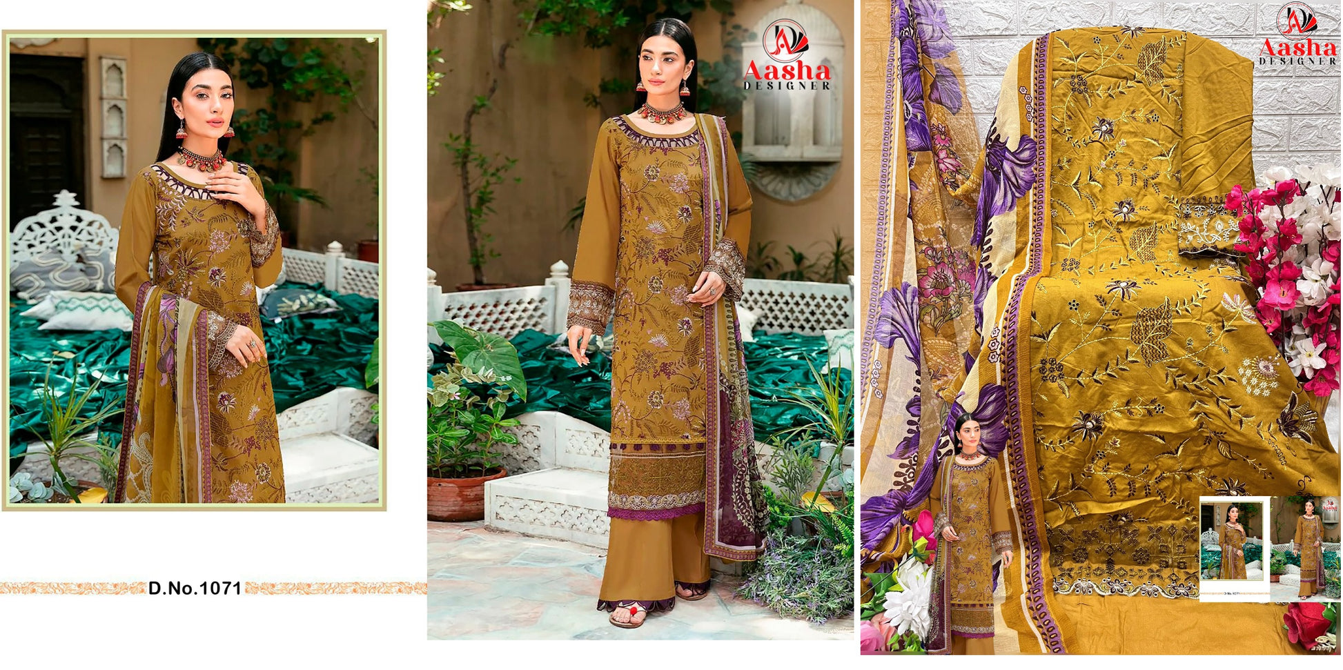 1071 Chevron Premium Collection Vol 1 Aasha Designer Pakistani Salwar Suits