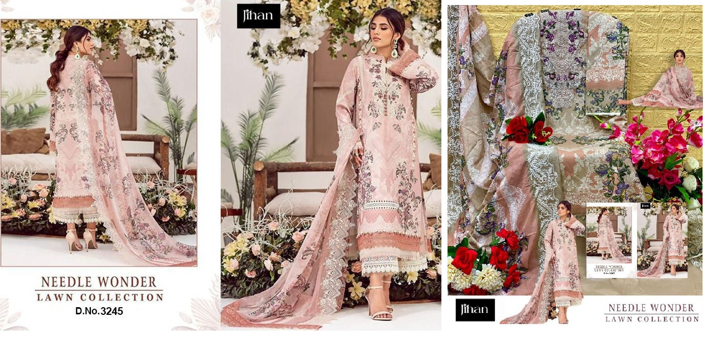 3245 Needle Wonder Lawn Collection Jihan Pakistani Salwar Suits