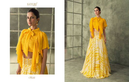 Wedding Attires 1 Yellow Sayuri Croptop Skirt Set