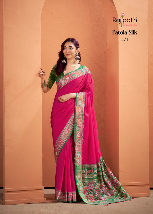 471 Vrundavn Rajpath Patola Silk Sarees