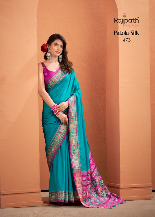 473 Vrundavn Rajpath Patola Silk Sarees