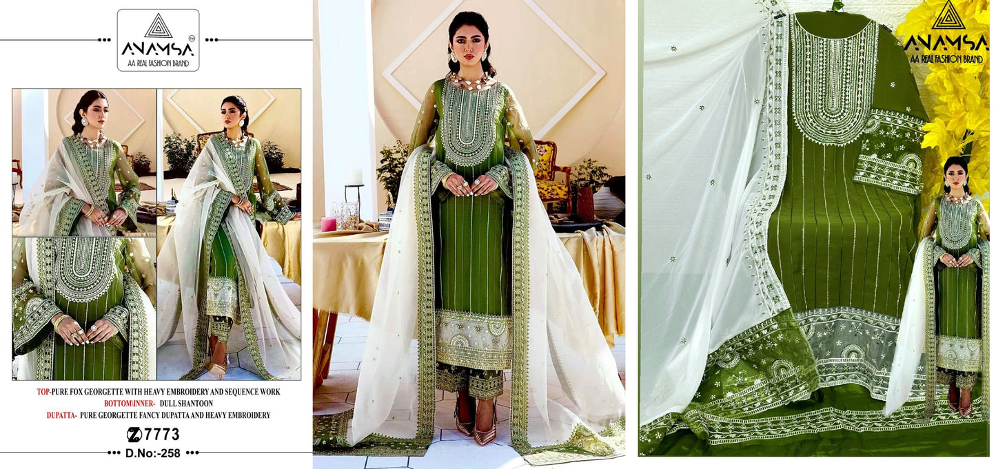 258 Anamsa Pakistani Salwar Suits