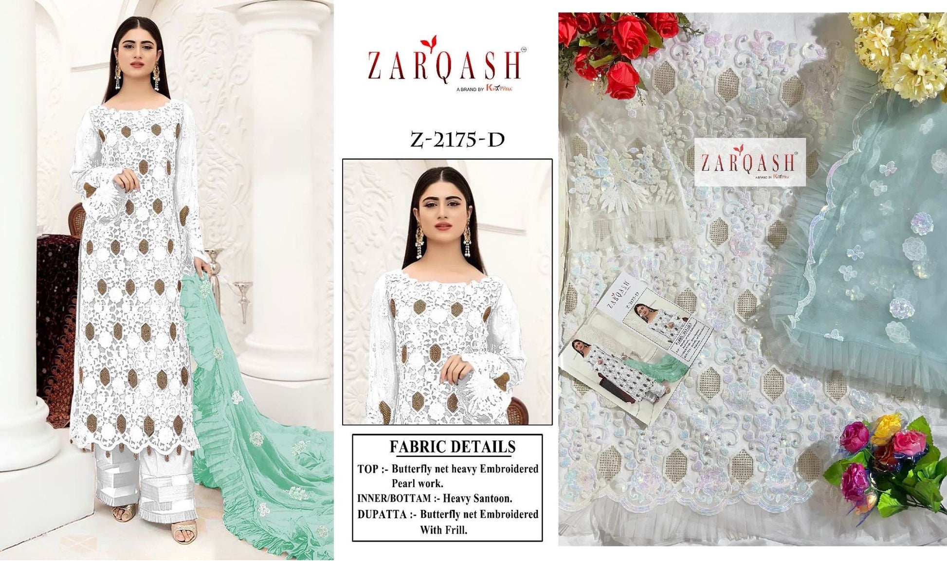 Z-2175D Zarqash Pakistani Salwar Suits