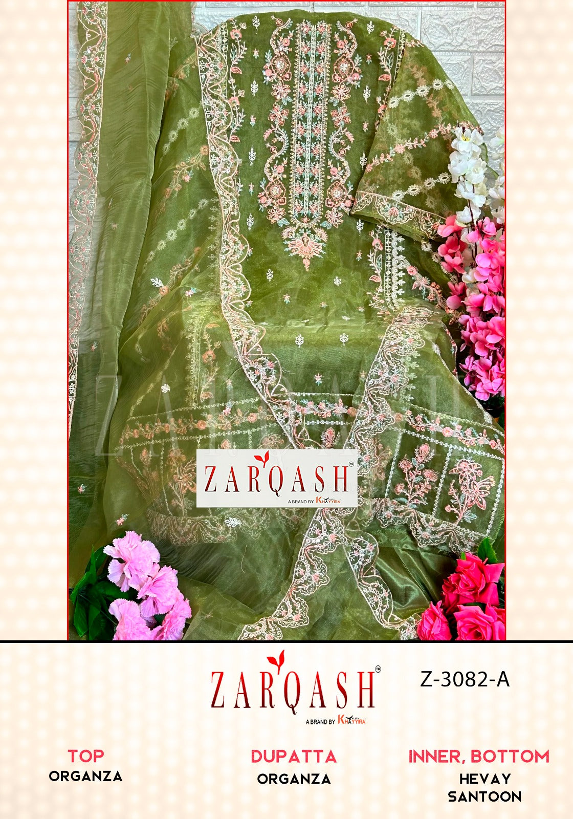 Z-3082A Zarqash Pakistani Salwar Suits