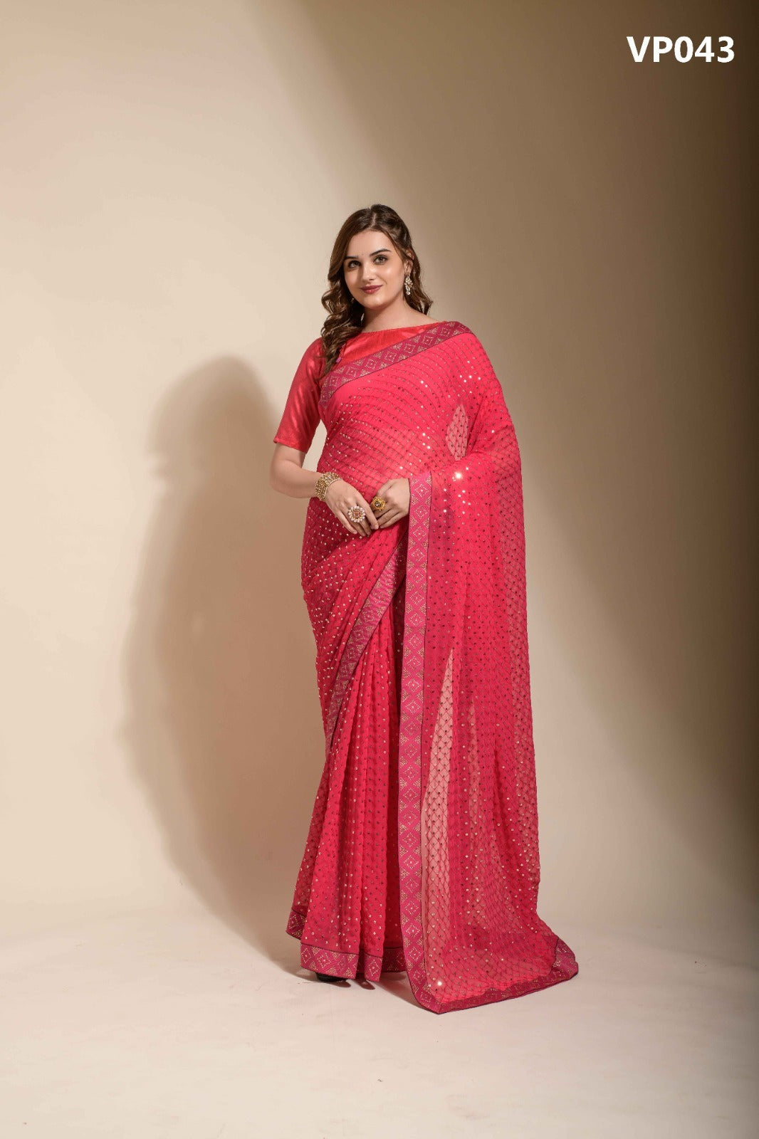 043 Koski Chokdi Fashion Berry Sarees