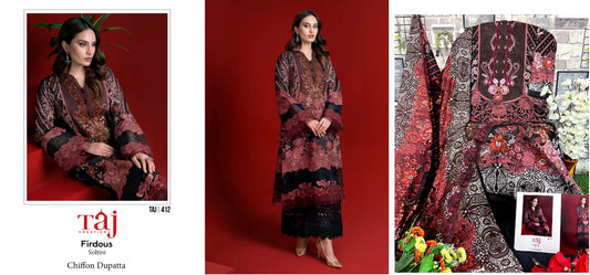 412 Taj Creations Pakistani Salwar Suits
