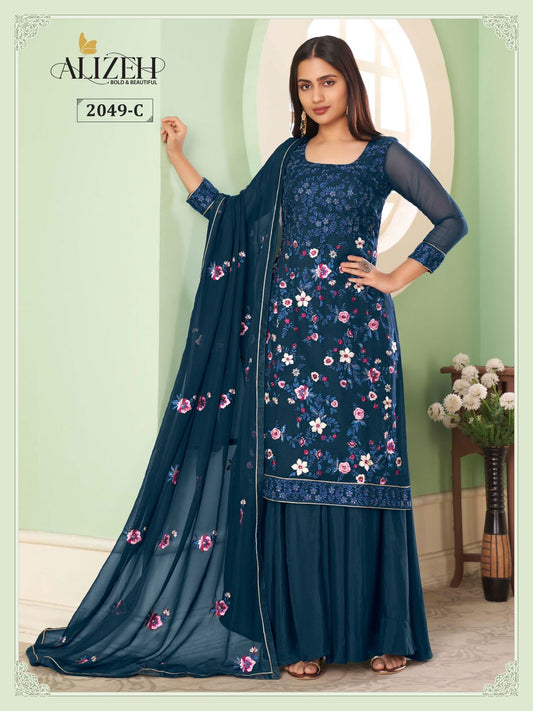 2049C Zaida Vol 10 Alizeh Unstitched Suits