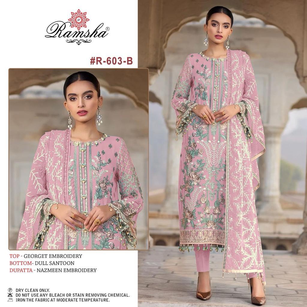 603B Ramsha Pakistani Salwar Suits
