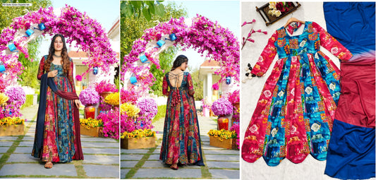 732 Qubo Gown Dupatta Set