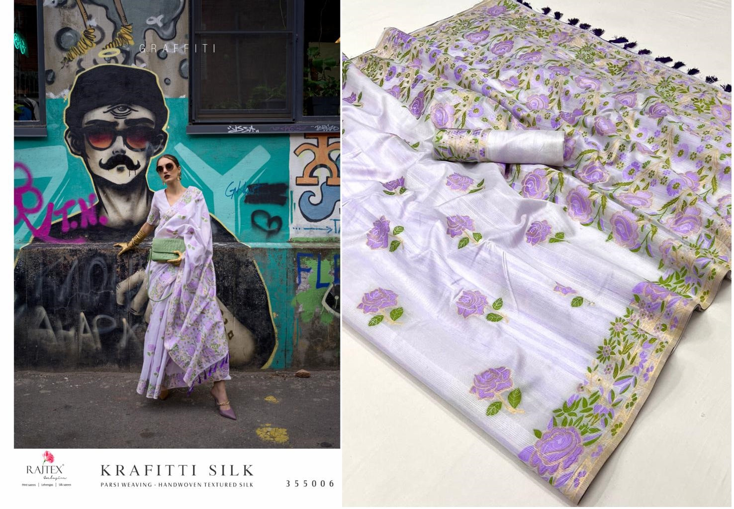 355006 Krafitti Rajtex Sarees