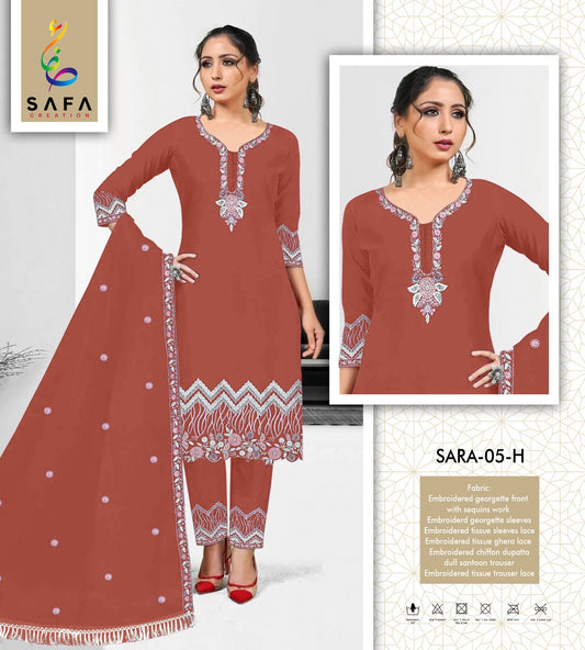 Sara-05H Safa Creation Pakistani Readymade Suits
