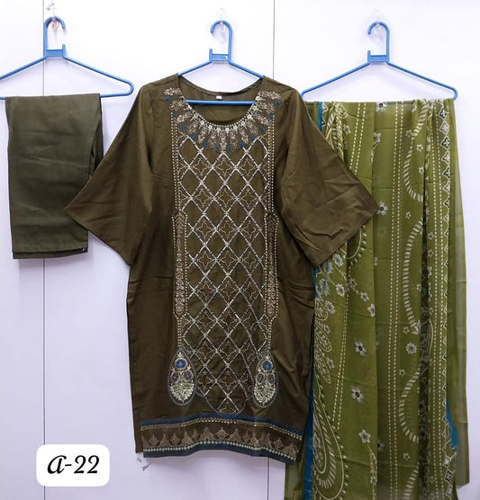 22Mehndi Sapphire Pakistani Readymade Suits