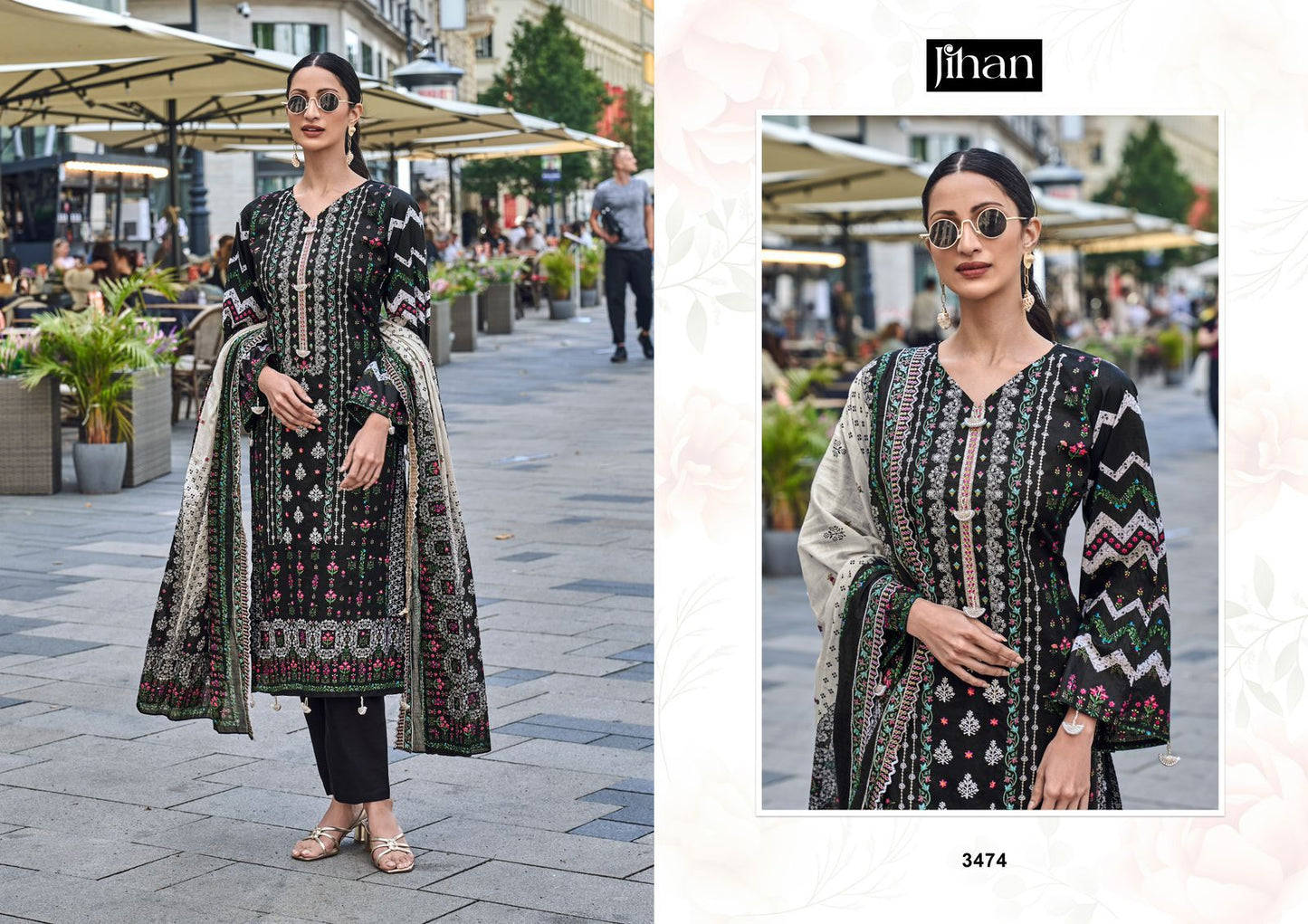 3474 Bin Saeed Vol 1 Jihan Pakistani Salwar Suits