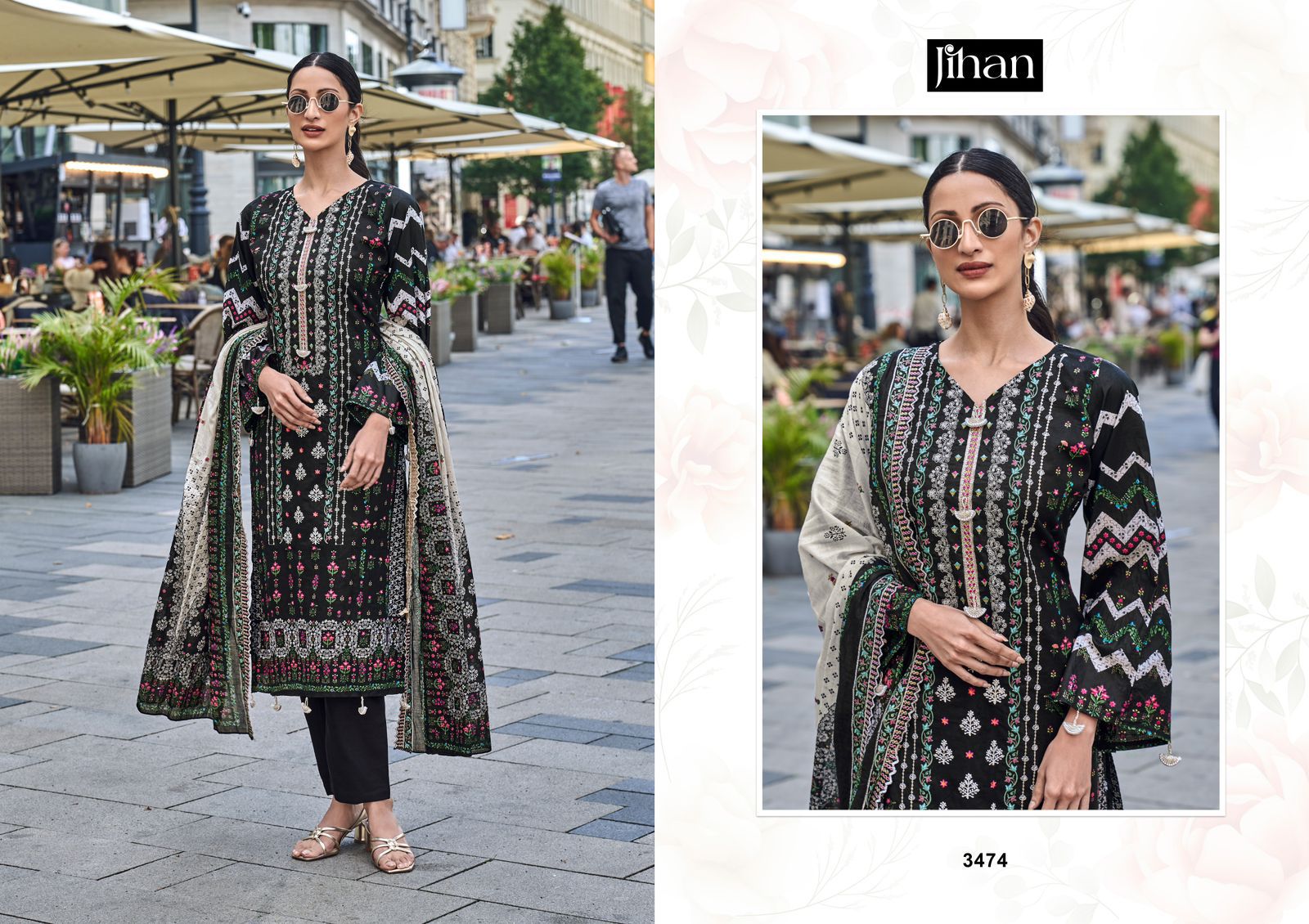 3474 Bin Saeed Vol 1 Jihan Pakistani Salwar Suits