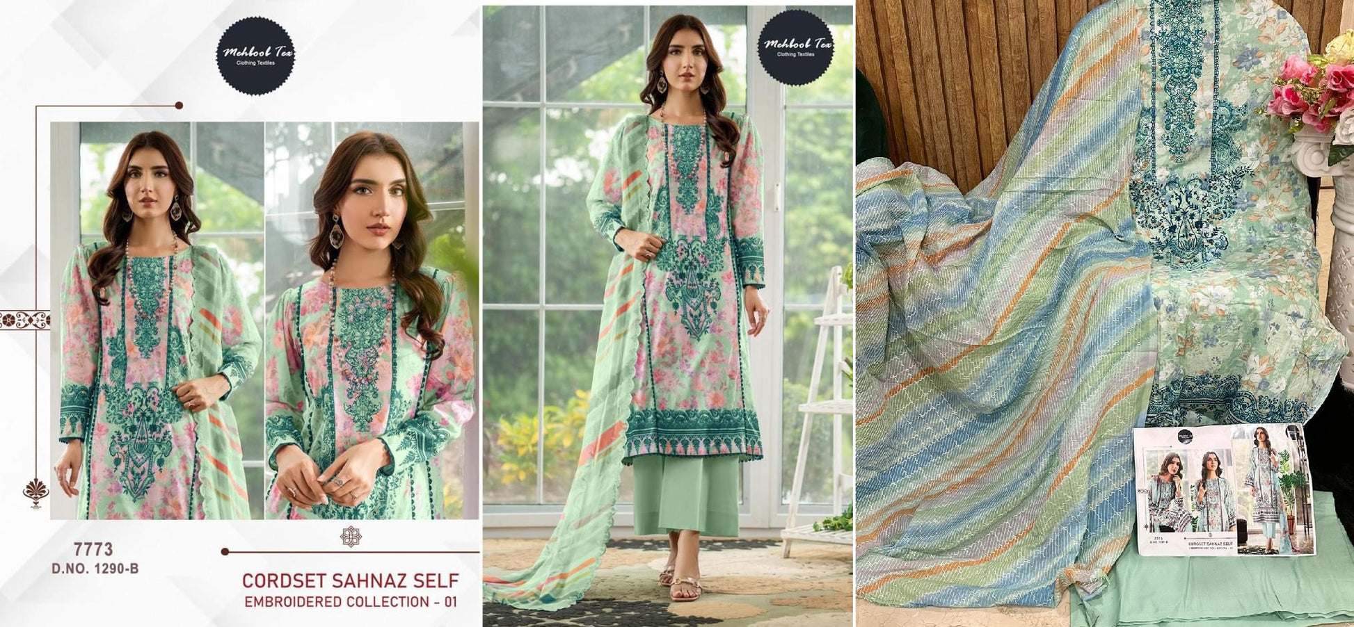 1290B Mehboob Tex Pakistani Salwar Suits