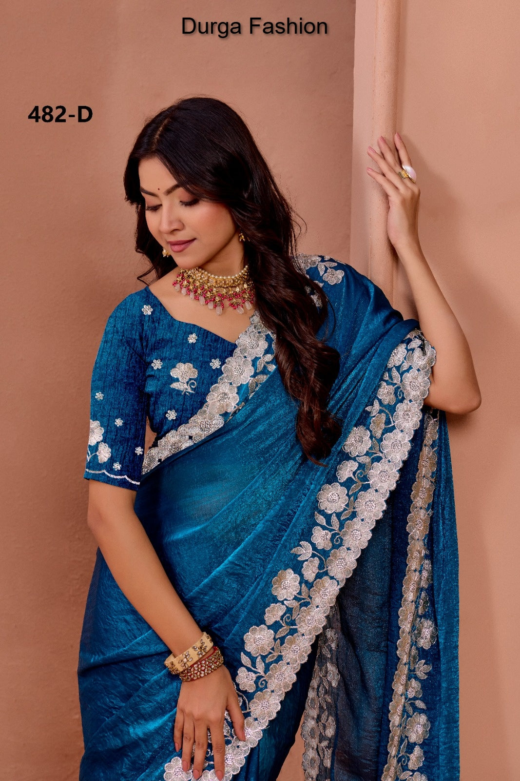 482D Durga Fashion Fendy Chiffon Sarees