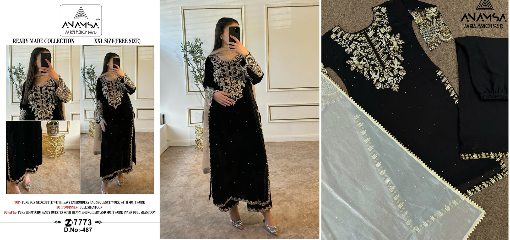 487 Anamsa Pakistani Salwar Suits