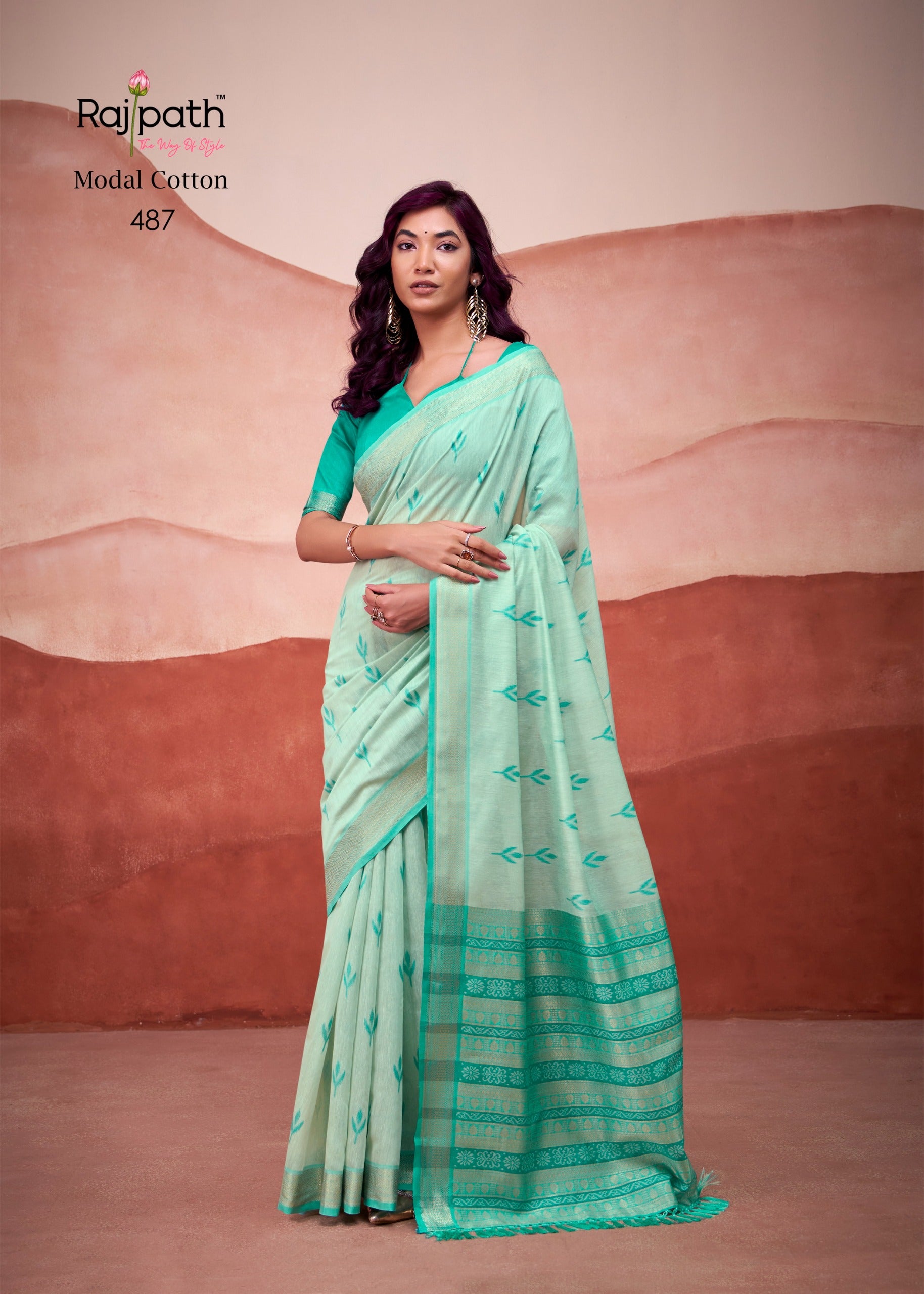 487 Mango Doli Rajpath Modal Cotton Sarees