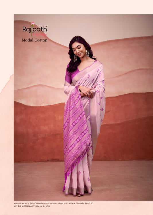 488 Mango Doli Rajpath Modal Cotton Sarees