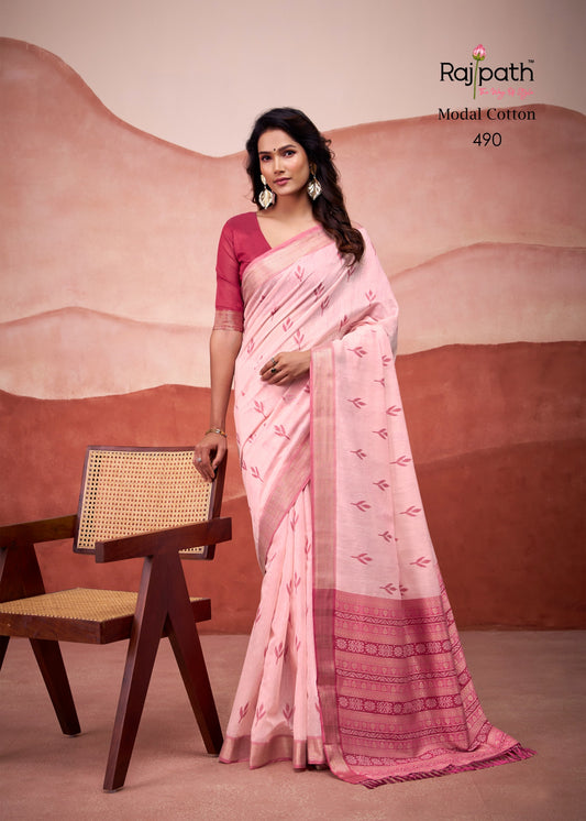 490 Mango Doli Rajpath Modal Cotton Sarees
