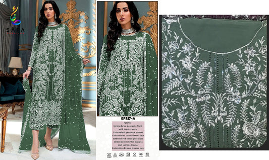817A Safa Creation Pakistani Salwar Suits