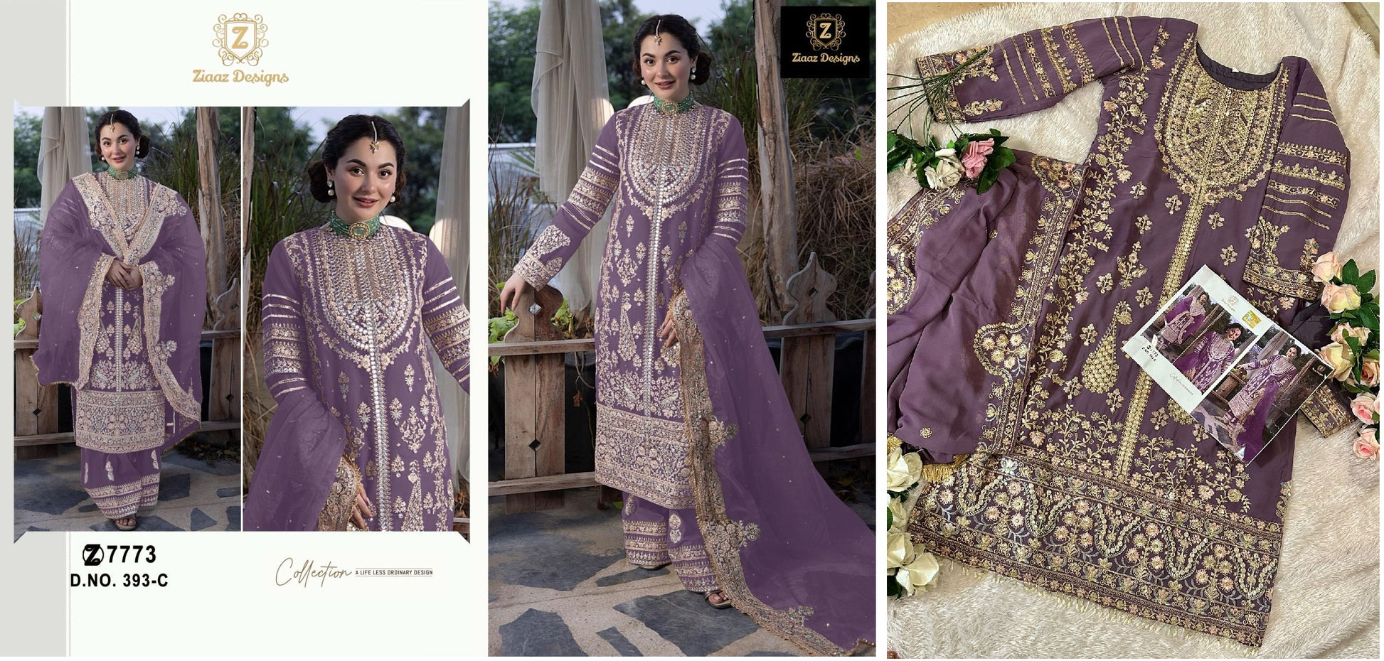 393C Ziaaz Designs Pakistani Salwar Suits