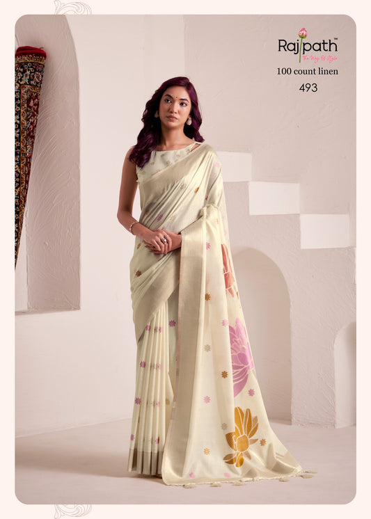 493 Dinamic Rajpath Soft Linen Sarees