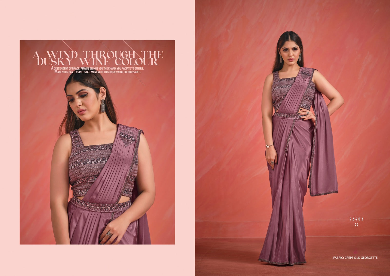 23403 Mohmanthan Mahotsav Ready To Wear Saree