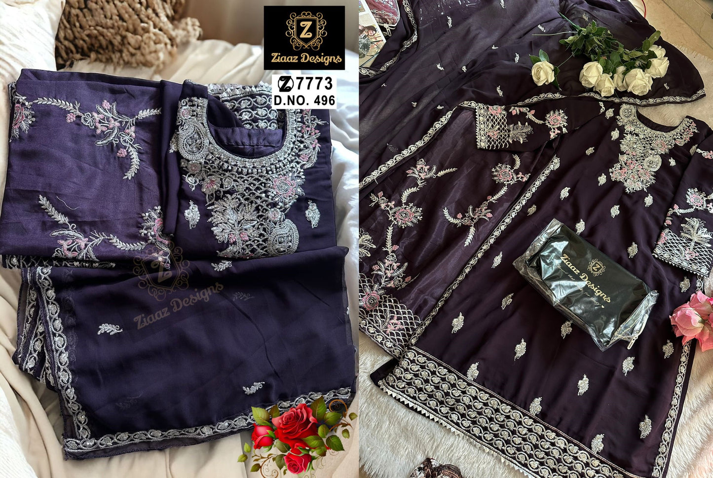 496 Ziaaz Designs Pakistani Salwar Suits