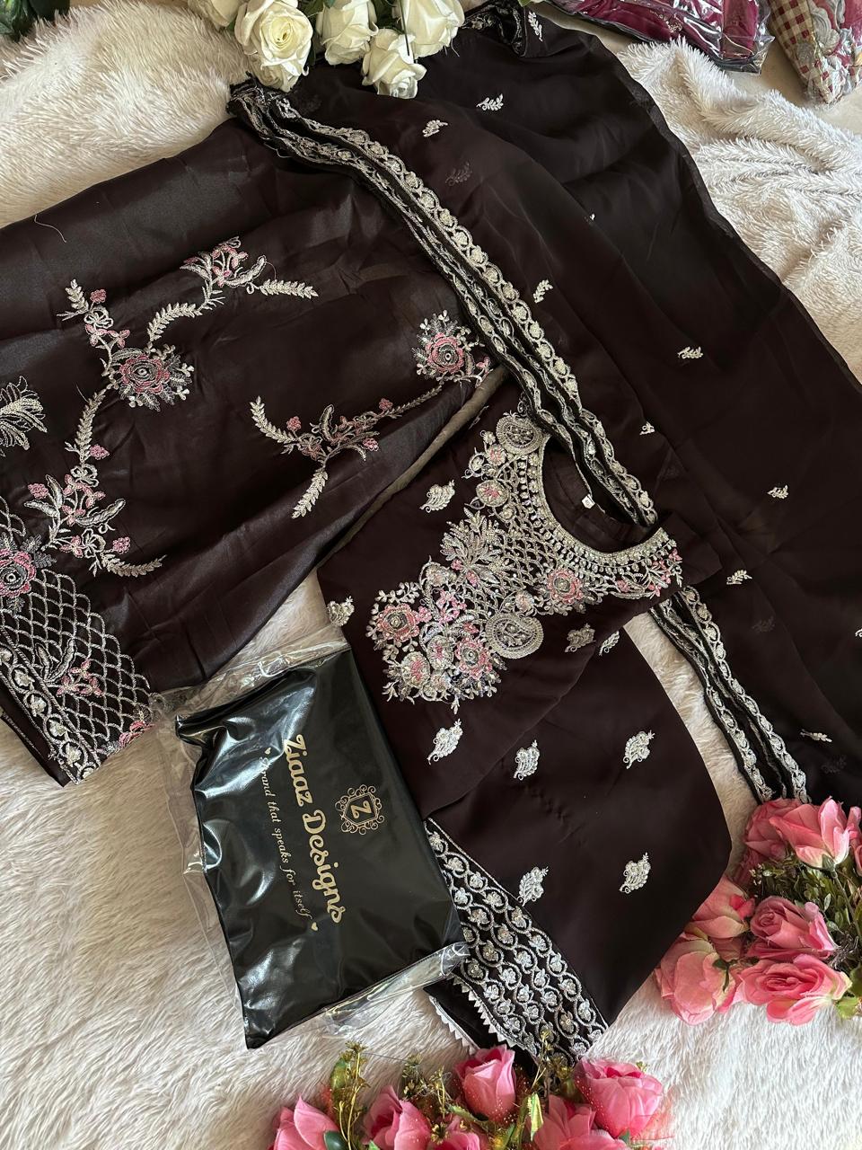 497 Ziaaz Designs Handwork Pakistani Salwar Suits